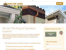 Tablet Screenshot of gutterkingofnorthflorida.com